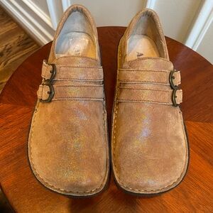 Alegria Alli Desert Essence double buckle slip on clog